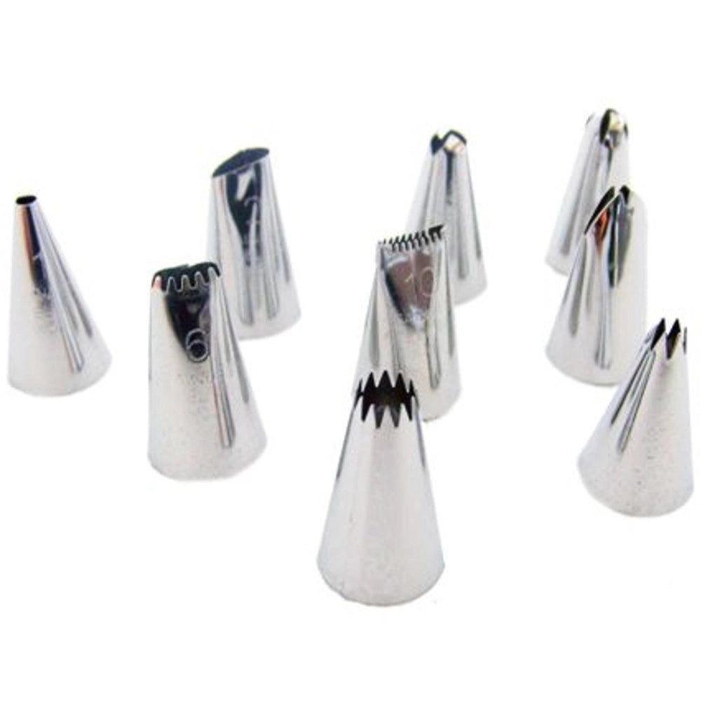 Trade Shop - Set 9 Pezzi Di Beccucci Per Sac A Poche Ricambio Tasca Pasticciere  Torte Dolci -
