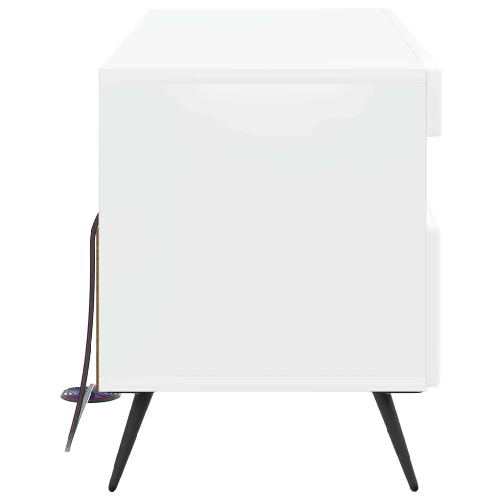 Mobile TV LED Bianco Lucido Legno ingegnerizzato 897659
