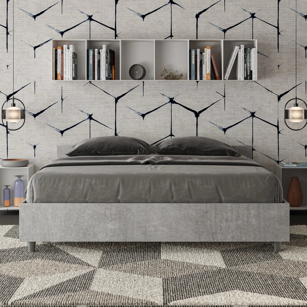 Letto matrimoniale senza rete 160x200 noce Nuamo