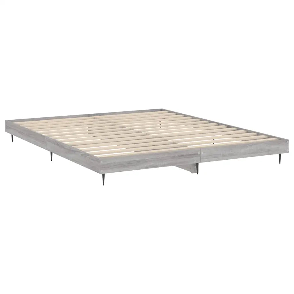 Giroletto-Struttura Letto Grigio Sonoma 200x200 cm in Legno Multistrato 546916