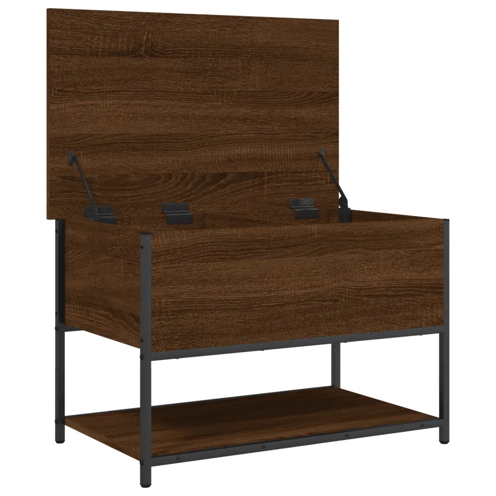 Panca Portaoggetti Rovere Marrone 70x42,5x47 Legno Multistrato 839022