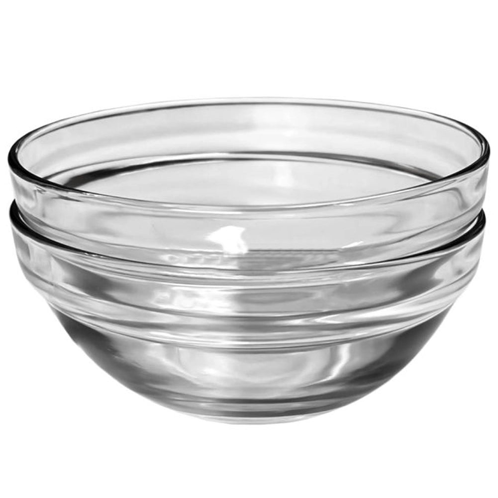 Set 2 Ciotole in Vetro Capacità 350 ml Scodella 12,5x5cm Insalatiera Contenitore