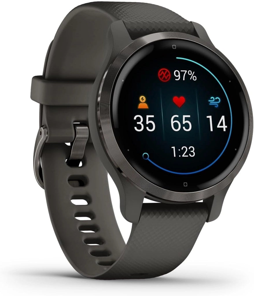 Garmin Venu 2S, Smartwatch AMOLED 1,1", Cassa da 40mm, Autonomia 10 giorni, GarminPay, Musica, +25 Sport, GPS, Cardio, SpO2 (Slate & Graphite)