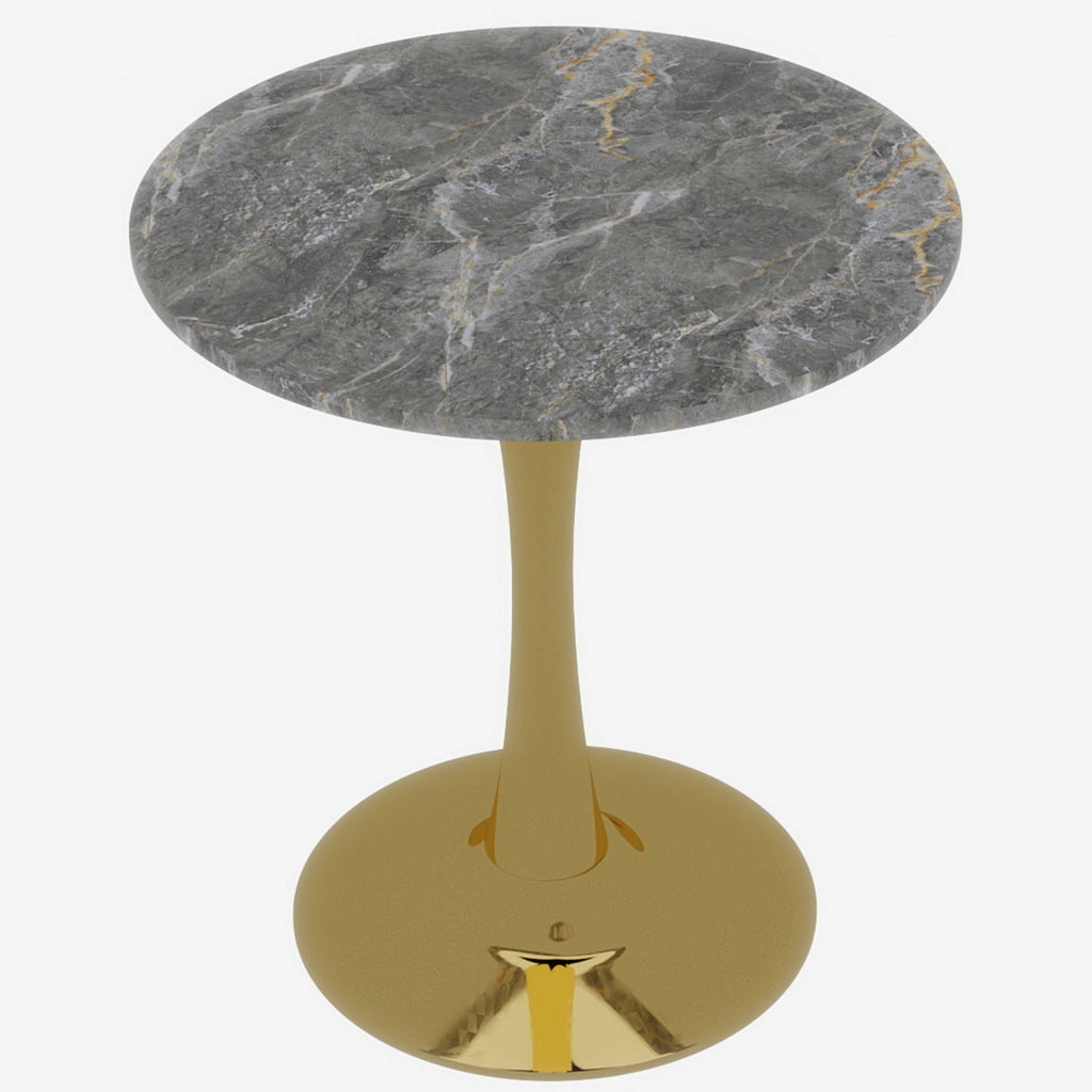Tavolino da Caff¨¨ Rotondo Marmo Grigio ¨C Xylo ¨C 70 cm