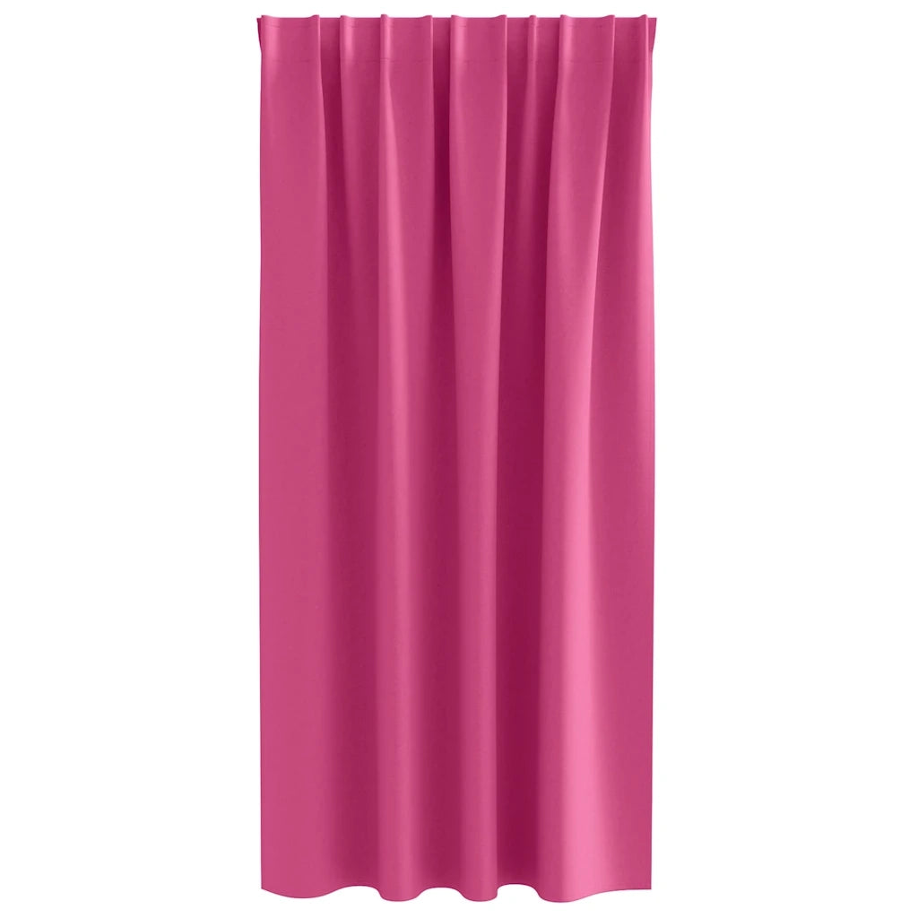 vidaXL Tende con tende 2 pcs Rosa Vivo Poliestere