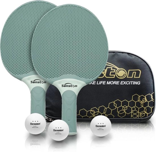 Impugnatura per tennistavolo professionale, set di 3 palline, set di pedane per ping pong in gomma