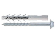 TASSELLO PROLUNGATO IN NYLON CON VITE TER ZINCATA BIANCA TUPP- - ø mm.16x140 vite ø mm.12x150 spes.fissag.mm.45 - 25 pezzi FRIULSIDER