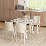 TAVOLO da pranzo pieghevole 110x86x75 cm in legno bianco