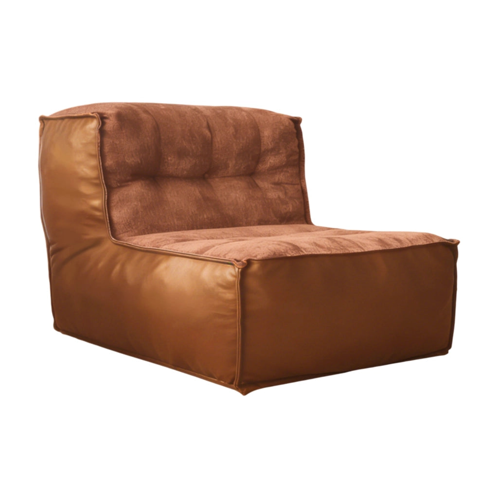 POLTRONA ergonomica con schienale scultoreo e piano laterale integrato marrone