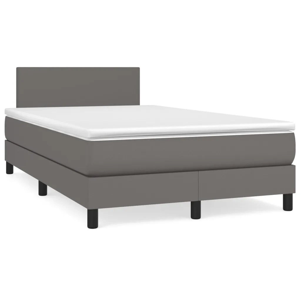 Giroletto a Molle con Materasso Grigio 120x200 cm in Similpellecod mxl 75583