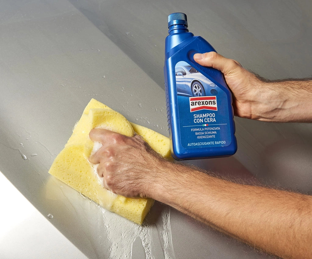 Shampoo Auto con Cera Autoasciugante Arexons 1 l