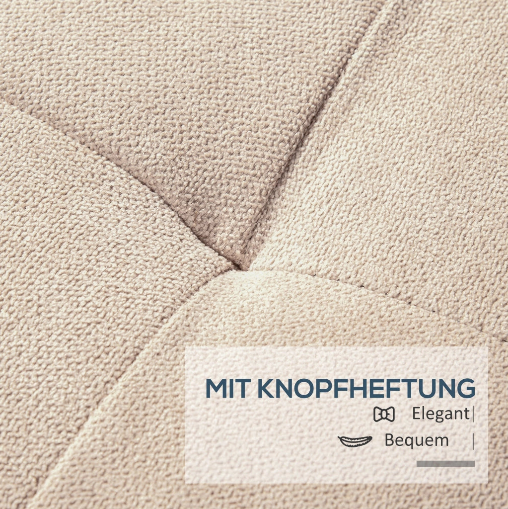Panca imbottita contenitore beige 125 cm con coperchio