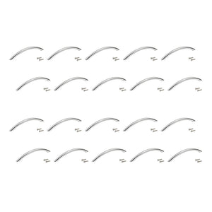 Emuca Maniglia per mobile Porto, L 300 mm, interasse 256 mm, Nichel satinado, Acciaio, 1 lotto di 20 unitÃ 