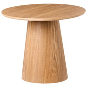 Tavolino da caffè con piano in MDF e impiallacciatura di frassino 60 x 60 cm Marrone chiaro stile moderno