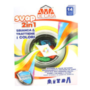 PANNO PER LAVAGGIO SVAP 2 IN 1 SBIANCA E TRATTIENE COLORI MAXIMUM WHITE 14PZ