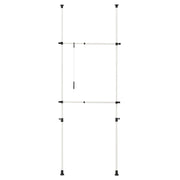 Appendiabiti telescopico regolabile supporto per guardaroba 305 cm bianco 03_0003505