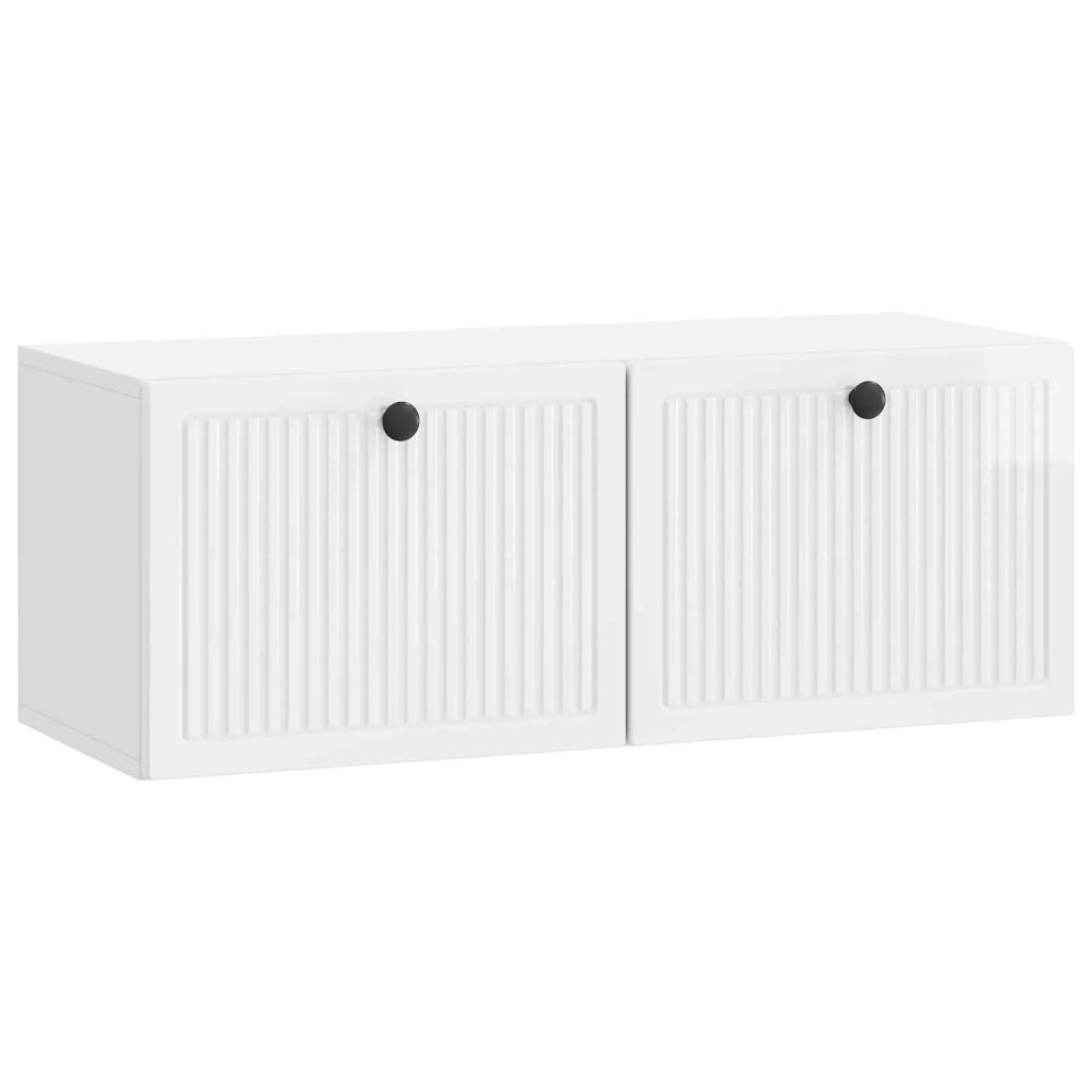 Mobile Porta TV da Muro-Credenza per TV sospesa Bianco Lucido 78,5 x 31 x 30 cm 191145