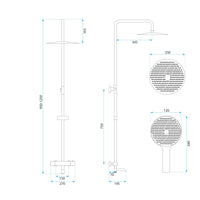 Set Doccia Da Incasso Con Termostatato Lungo Diamond Chrome