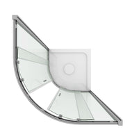 Box Doccia Semicircolare 2 Ante Scorrevoli in Cristallo Opaco 6mm H198 Fosterberg Odense 80x80xH198 cm