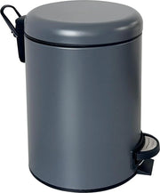 Afvalemmer in acciaio inossidabile con meccanismo softclose e contenitore interno, 5 l, grigio