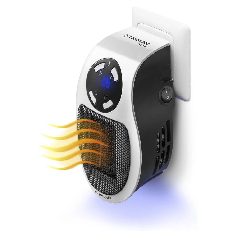 Trade Shop - Mini Stufa Elettrica A Muro Parete Display Digitale Handy Termo Riscalda 500 W -