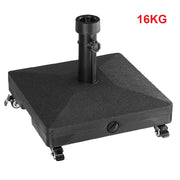 Base Ombrellone da Giardino Riempimento 16 kg con 4 Ruote per pali 38/48 mm