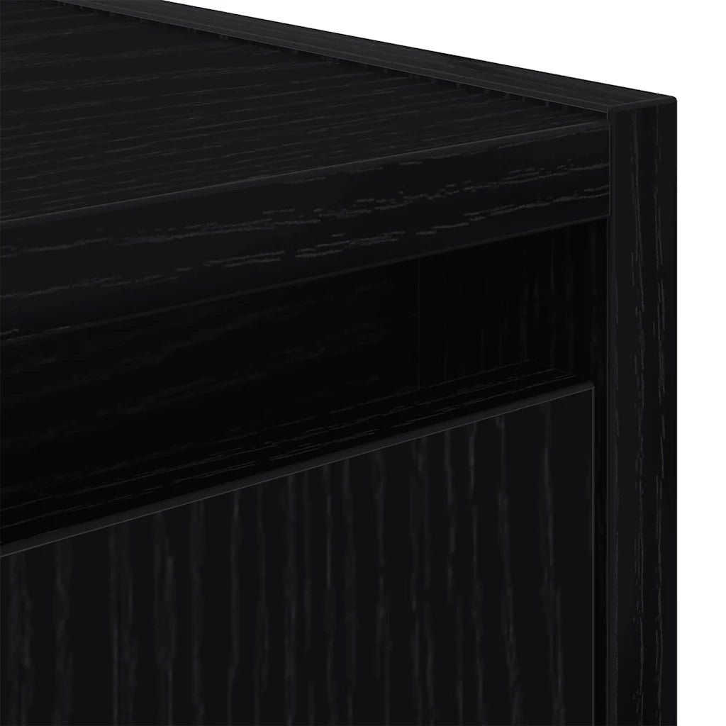 Comodino a Muro Rovere Nero 38x34x40 cm 861231