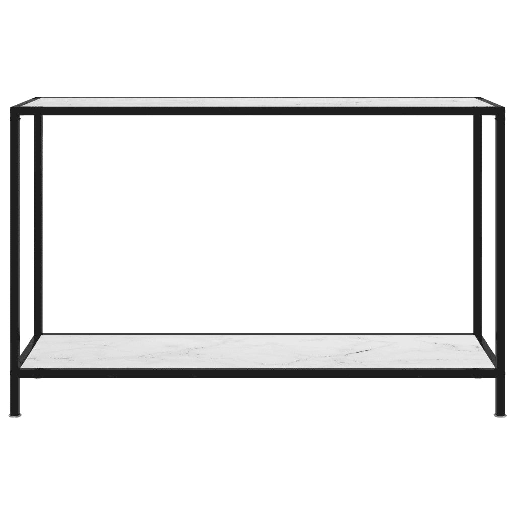 Tavolo Consolle | Tavolo d'Ingresso Bianco 120x35x75 cm in Vetro Temperato