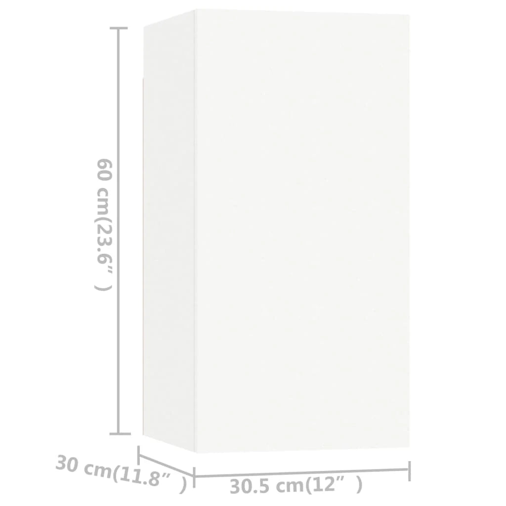 Set di mobili da 4 pezzi tra cui armadio credenza mobile TV televisore per soggiorno camera da letto salotto legno ingegnerizzato bianco 02_0024672