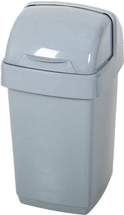 Contenitore di Rifiuti per Bagno e Cucina 100% Reciclato Plastico 10 Litri Grigio Chiaro