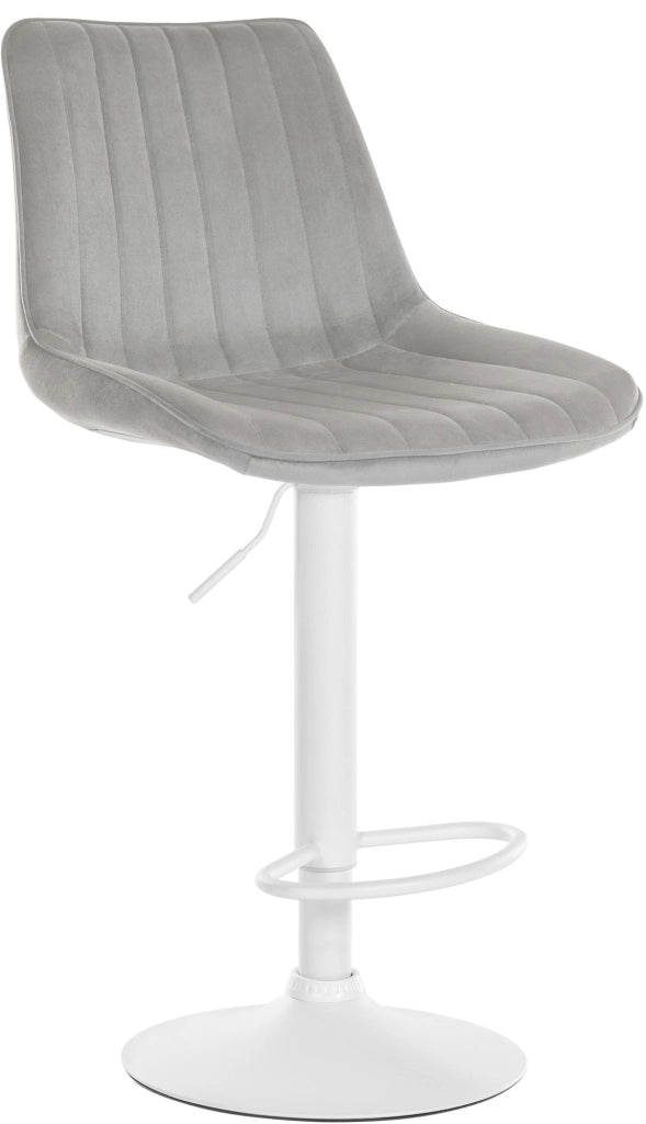 Sgabello Toni Velvet grigio,bianco