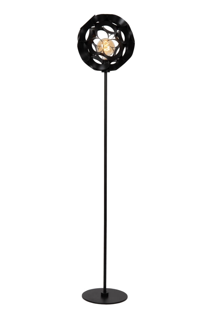 Lampada da terra HANNELORE art déco nera 1xE27