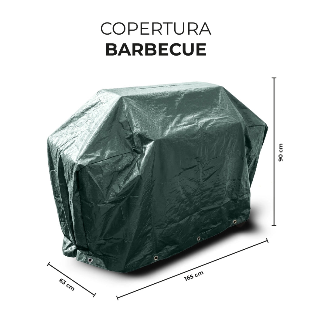Telo Copertura Impermeabile per Arredo Giardino e Barbecue – Protezione Universale Cover Anti Pioggia UV Polvere per Tavoli, Sedie, Divani, ,lettino prendisole, Ombrelloni e BBQ Modello 2