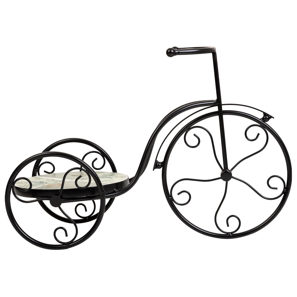 Supporto bici in mosaico Verde chiaro e ferro battuto 53x23,5x36h