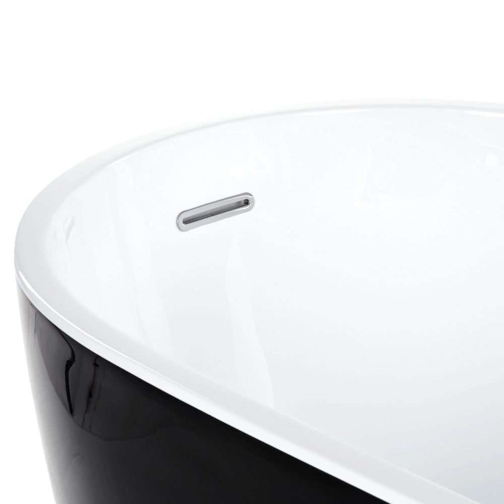 Vasca da bagno freestanding in acrilico sanitario bianco 170 x 78 cm stile moderno contemporaneo