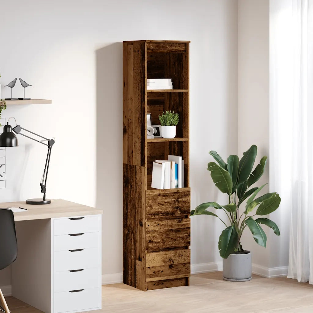 Credenza Legno Antico 37,5x35x180 cm in Truciolato