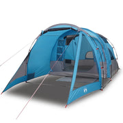 Tenda da Campeggio | Tenda Familiare a Tunnel per 4 Persone Blu Impermeabile