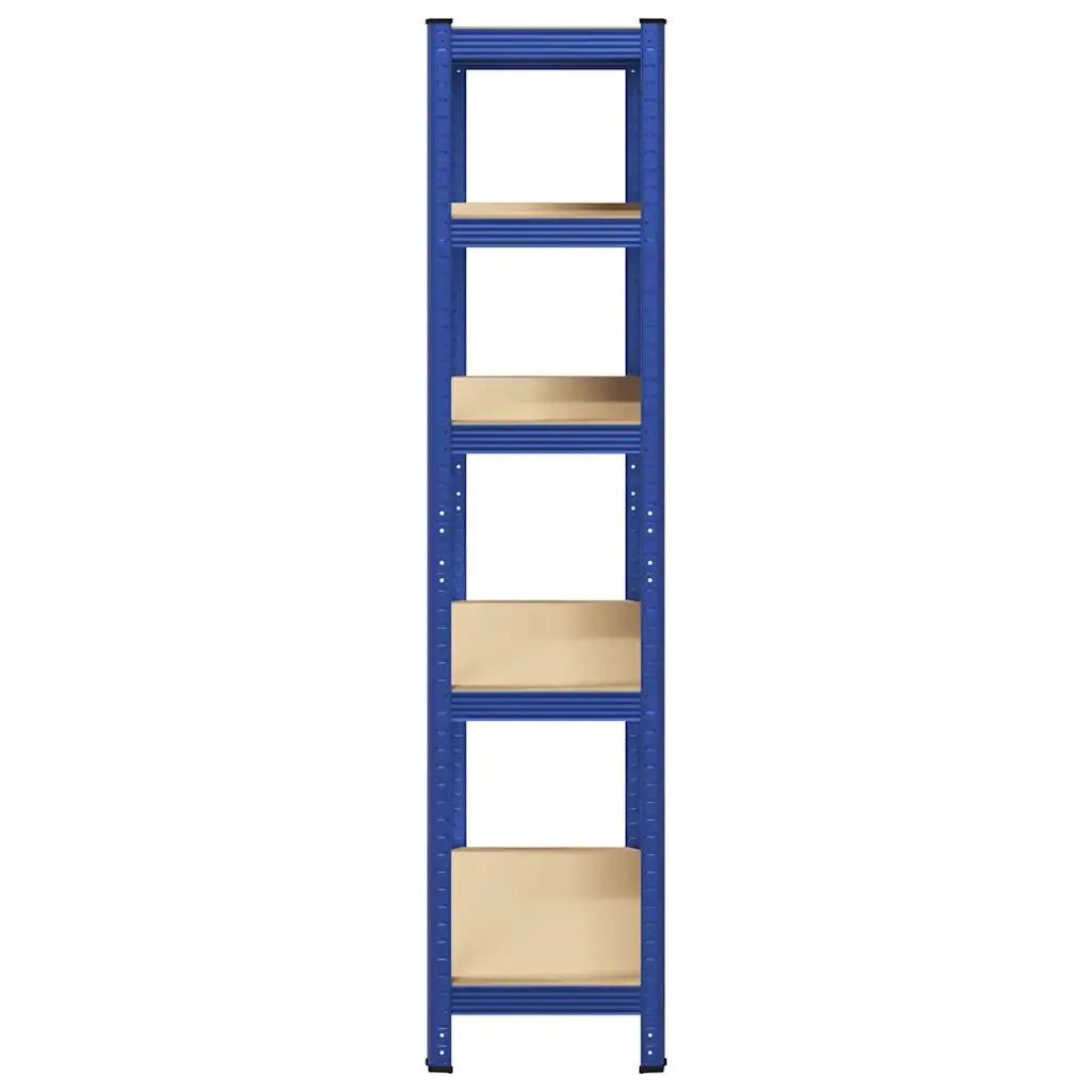 Mensola 5 Strati Blu in Acciaio e Legno Multistrato 4016949