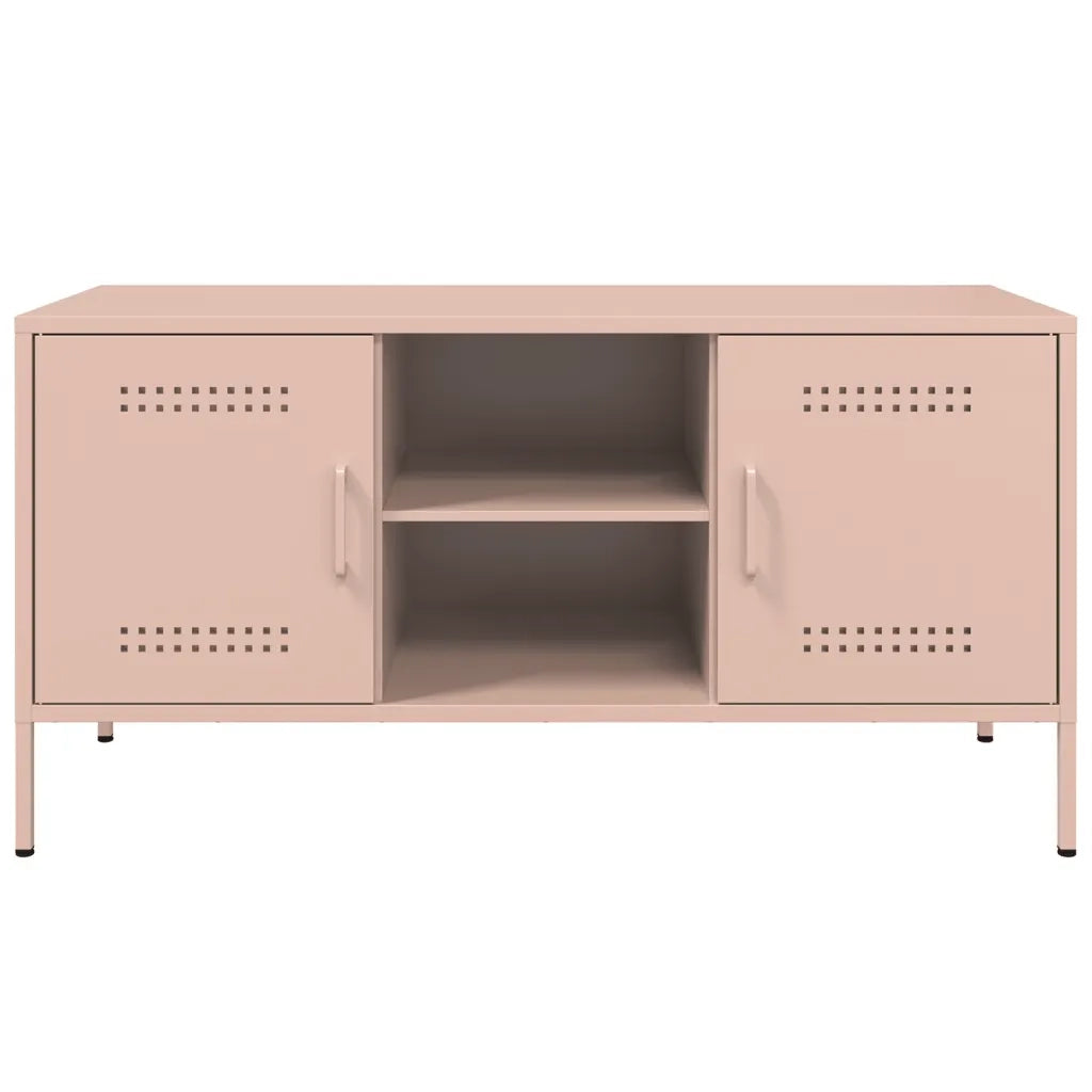 Mobile TV Rosa 100,5x39x50,5 cm in Acciaio 842989