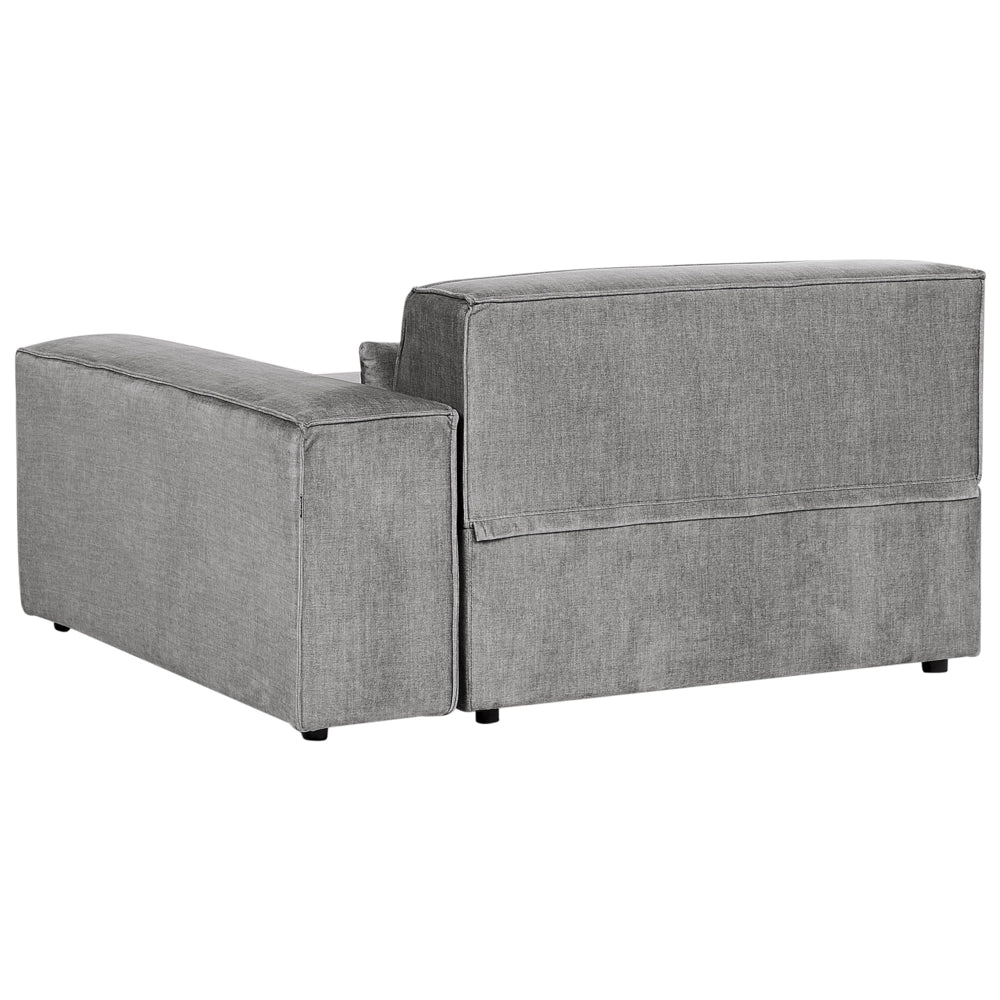 Divano componibile a 2 posti Divano componibile in tessuto grigio con gambe nere Soggiorno moderno