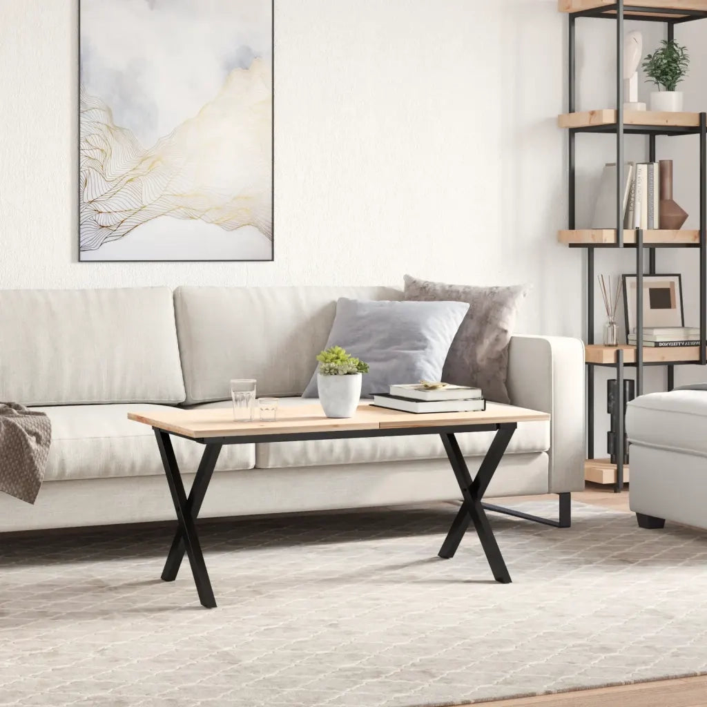 Telaio Gambe a X per Tavolino da Salotto 80x40x43 cm in Acciaio 357900