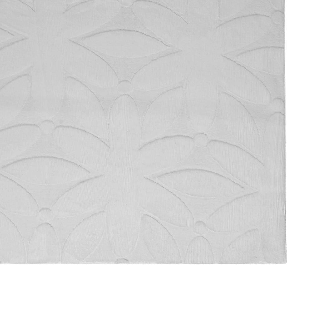 Tappeto Rettangolare Grigio chiaro in Tessuto Jacquard 80 x 300 cm