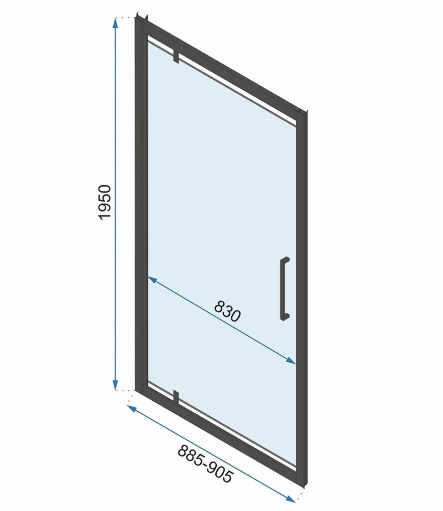 Cabina Doccia A Parete Rea Rapid Swing Chrome 100x90