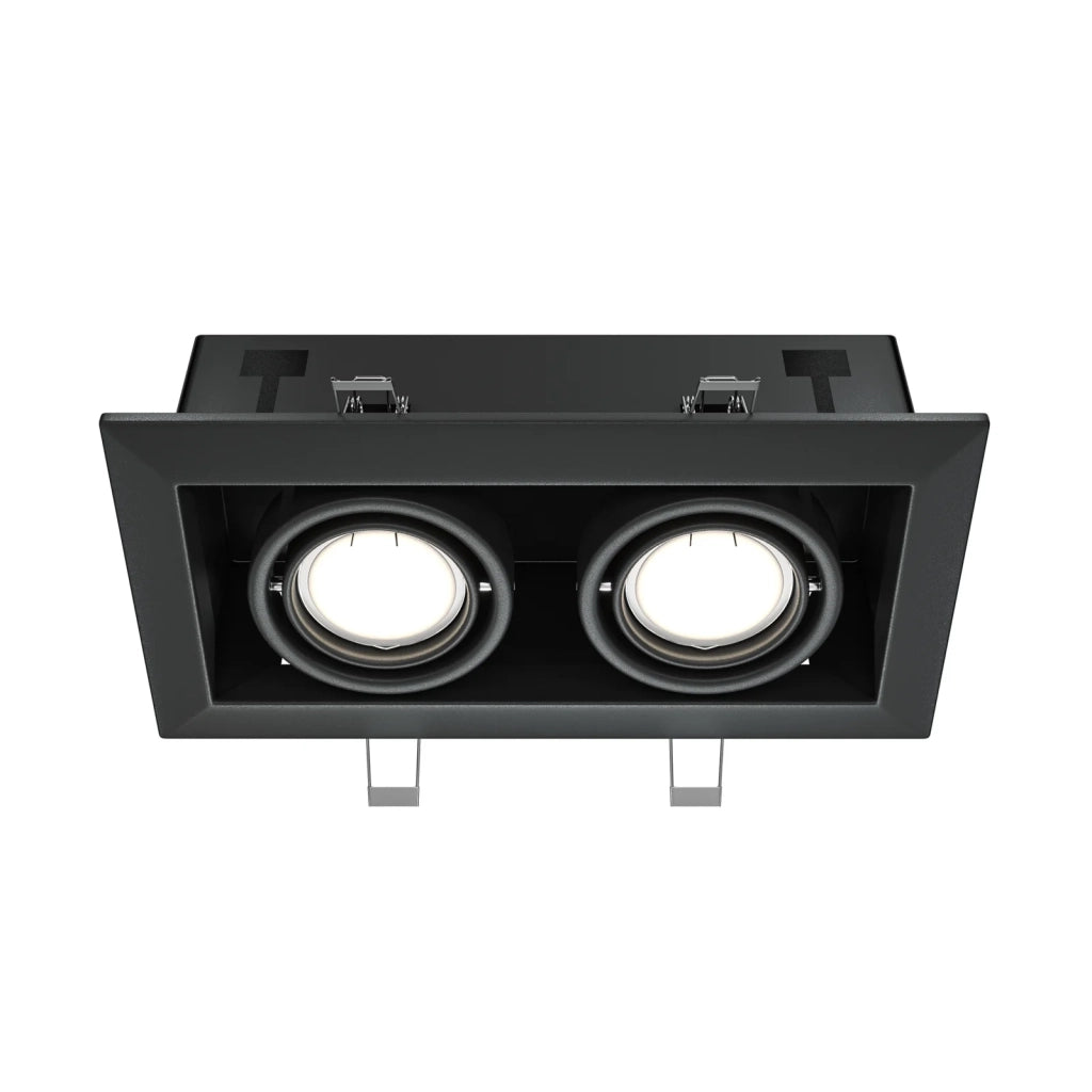 Maytoni Lampada da incasso Metal Modern 2 luci GU10 nero metallo