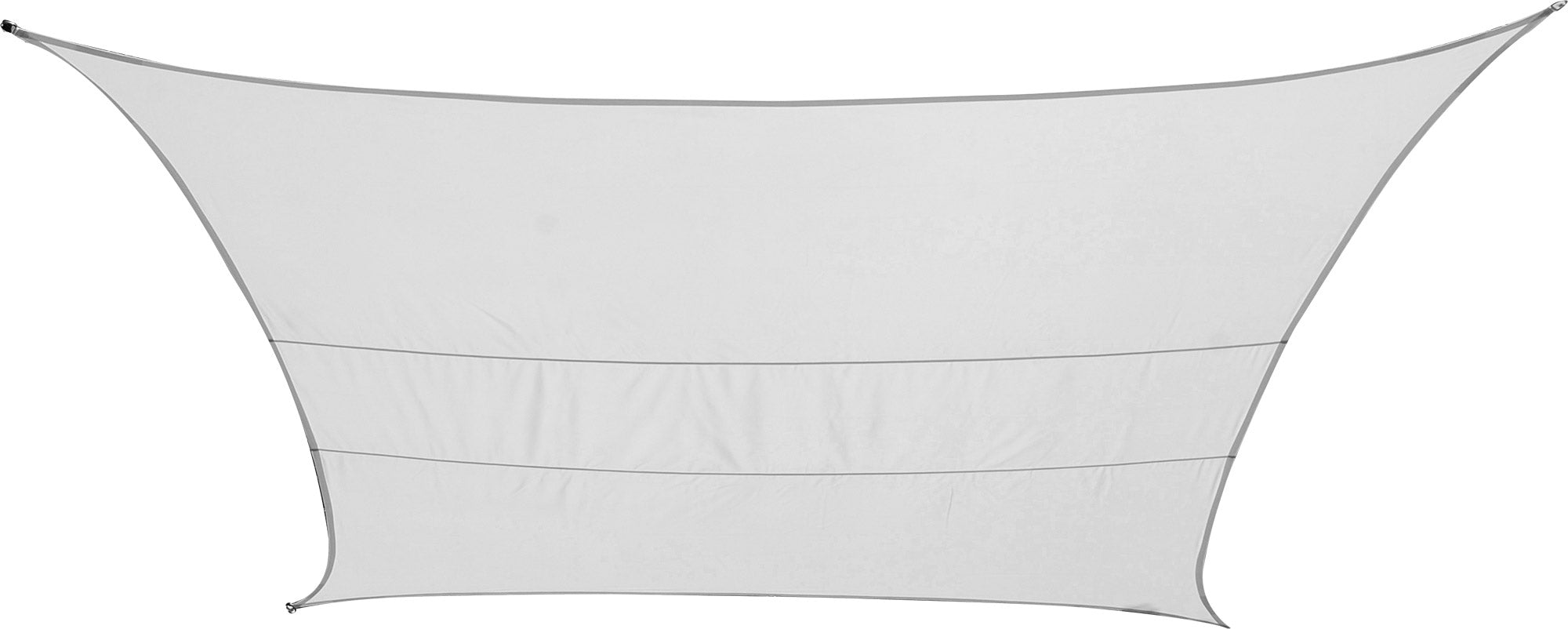 Tenda Vela Ombreggiante Quadrata 5x5m in Poliestere Bauer Bianco