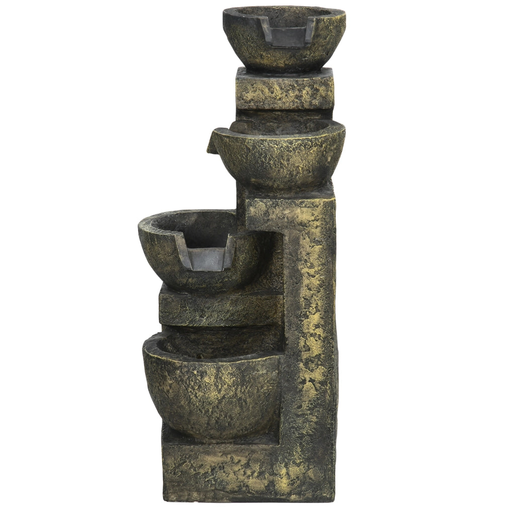Fontana a Cascata 4 Livelli ¨C zephmum ¨C Multicolor 25x24x60 cm