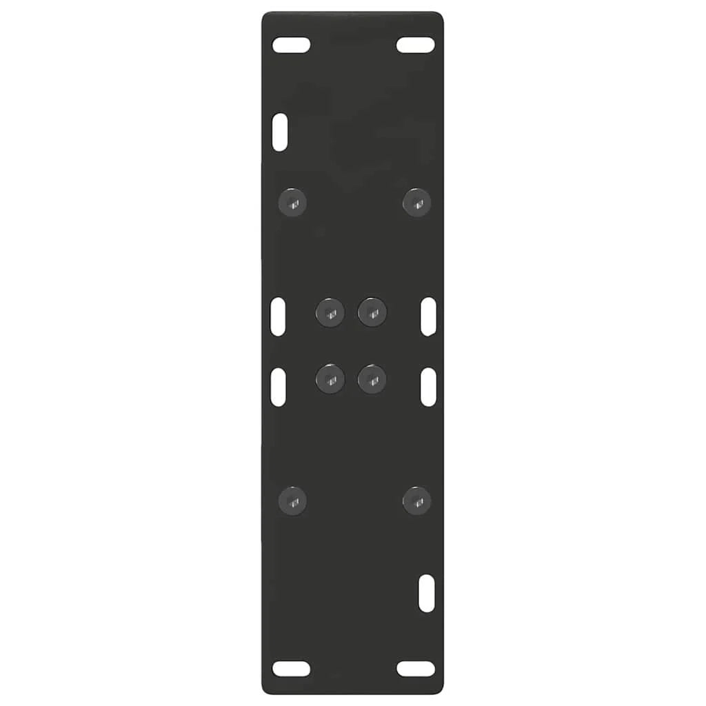 Set di 2 gambe per tavolo da pranzo a forma di A 50 x 72 cm design moderno stabilizzatori regolabili in acciaio nero 02_0057123