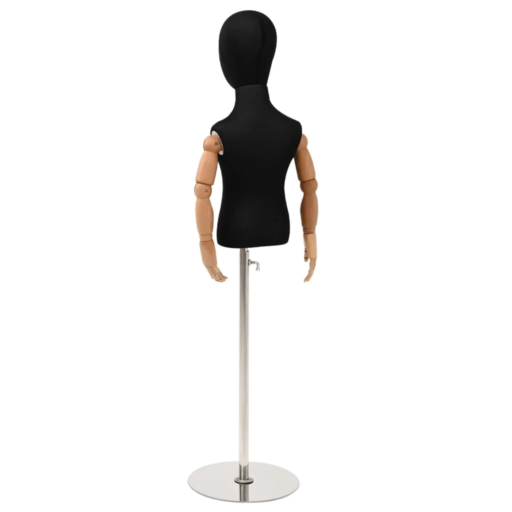 Manichino Regolabile 120-157 cm con Base Unisex PP Nero 42041712