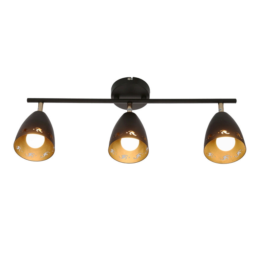 Plafoniera Candellux Coty 93-67173 3xE14 70cm nero/oro