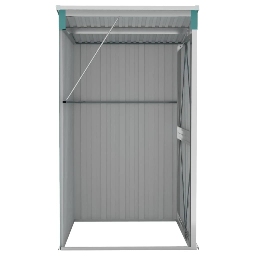 Casetta da giardino a parete 118 x 100 x 178 cm acciaio zincato verde 02_0044058